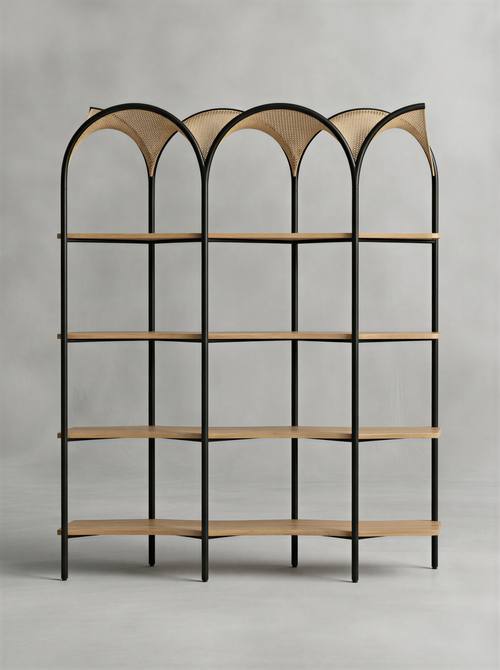 Arched Cane Bookshelf