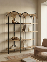 Arched Cane Bookshelf