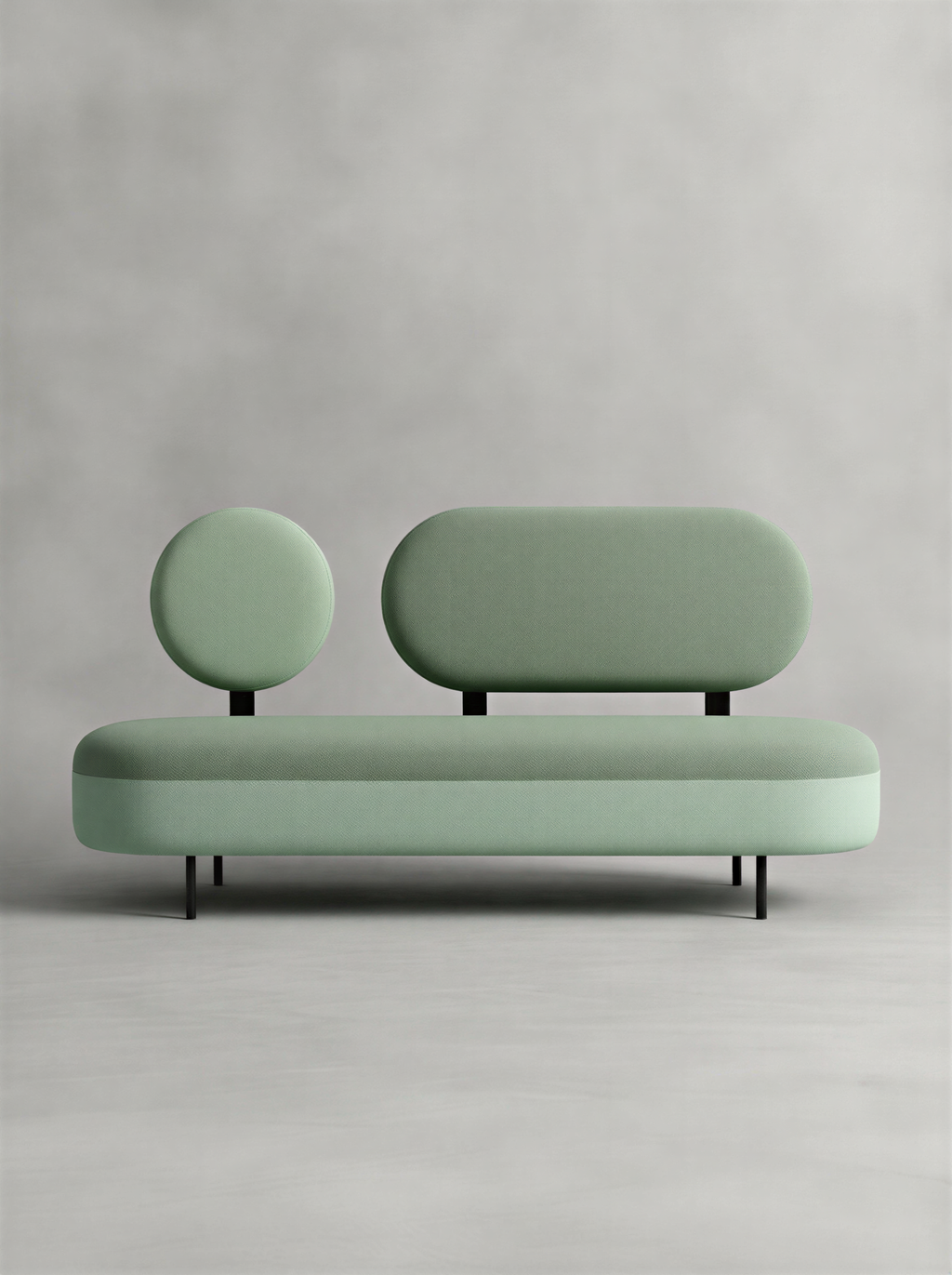 Asymmetric Mint Bench