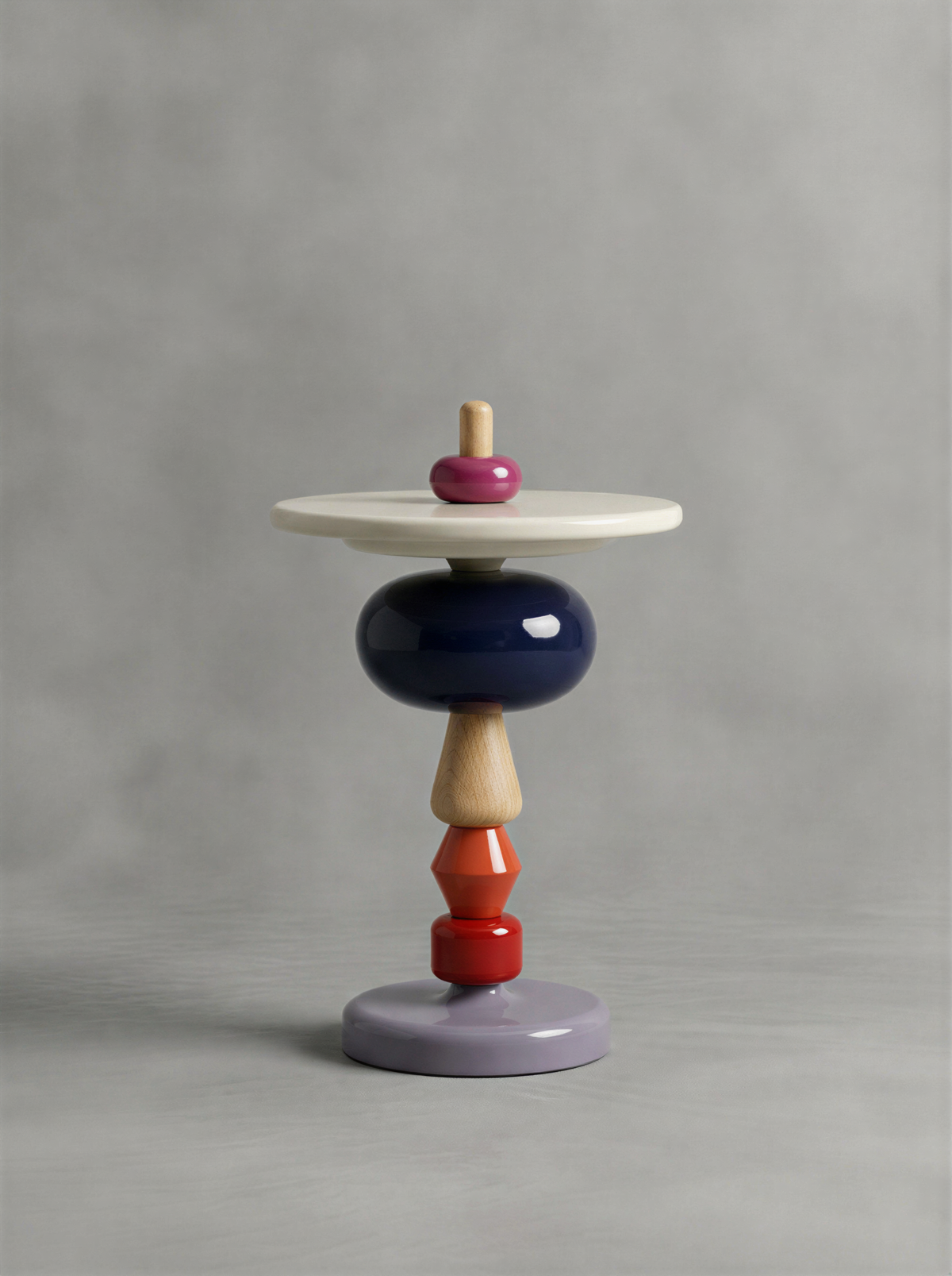 Beaded Natural Oak Side Table