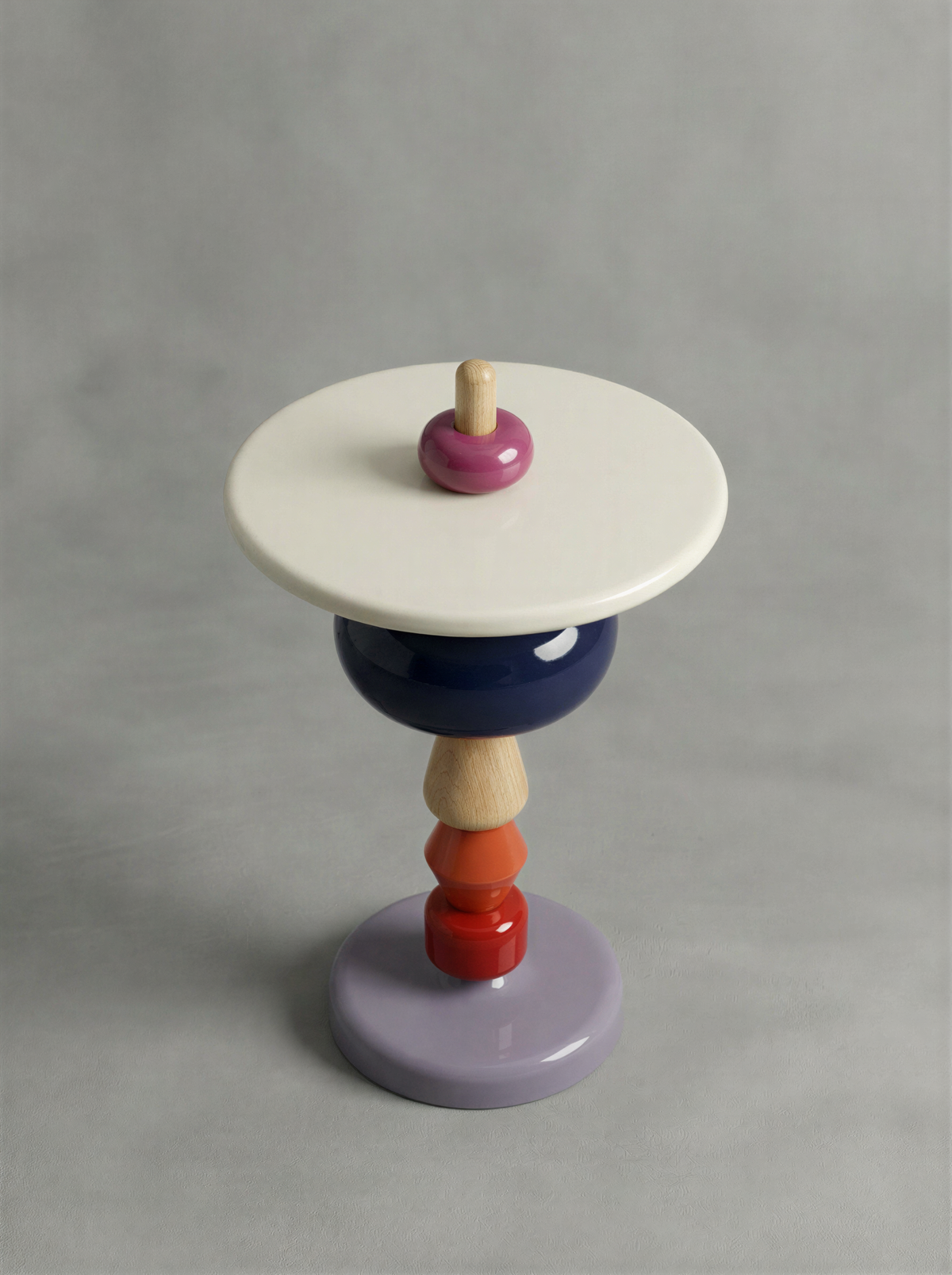 Beaded Natural Oak Side Table