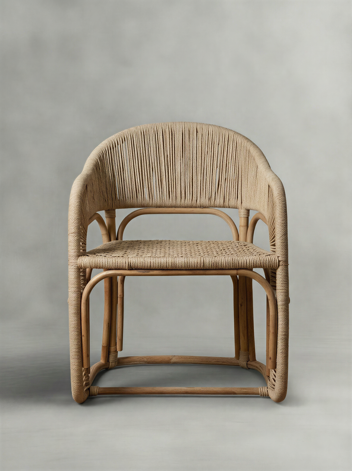 Boho Sled Rattan Outdoor Armchair