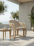 Boho Sled Rattan Outdoor Armchair
