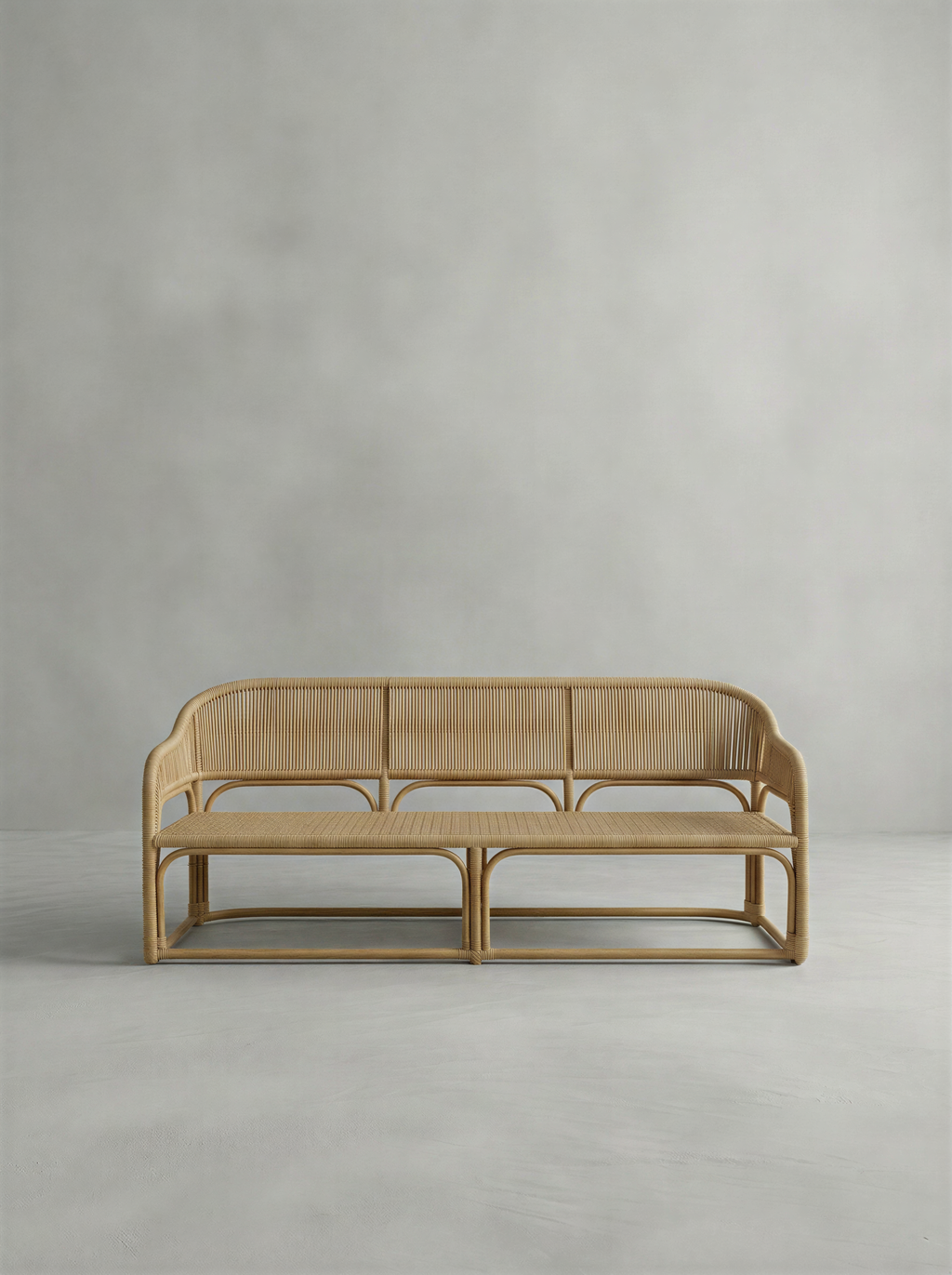 Boho Sled Rattan Outdoor Sofa