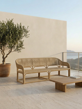 Boho Sled Rattan Outdoor Sofa