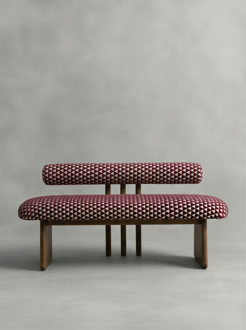 Bolster Walnut Bench