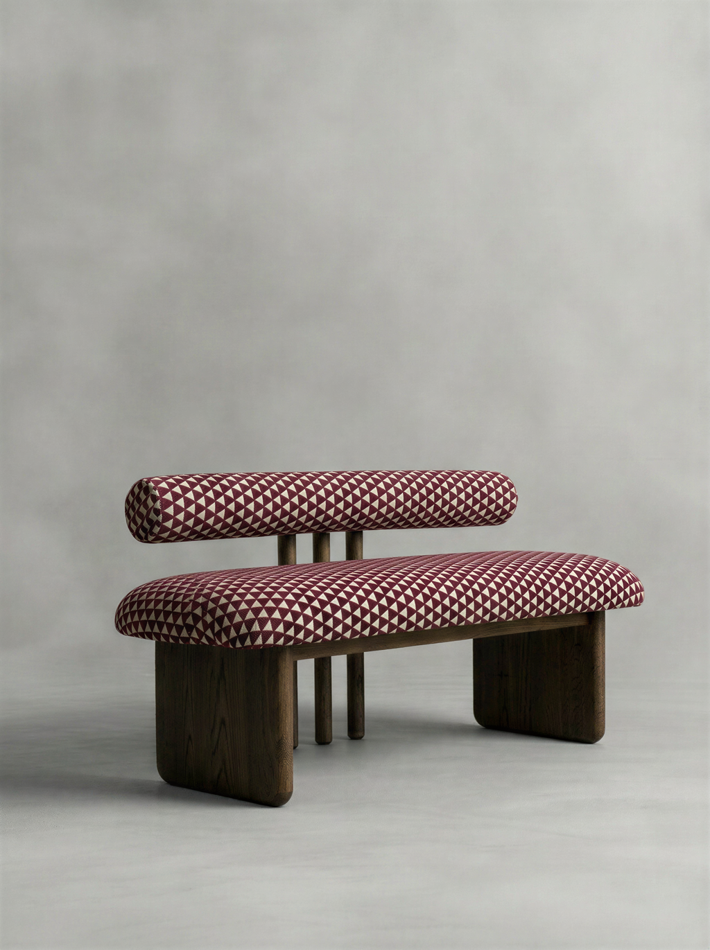 Bolster Walnut Bench