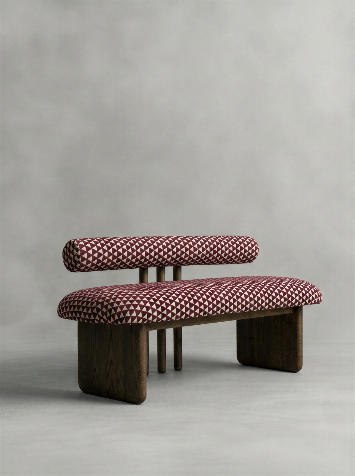 Bolster Walnut Bench