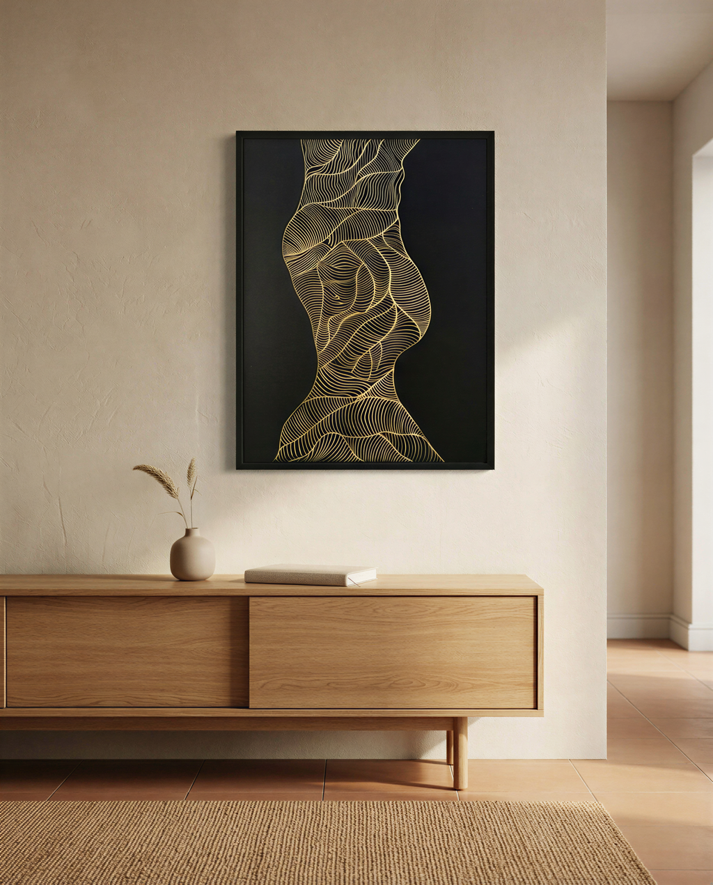 Carved Wooden Wall Installation