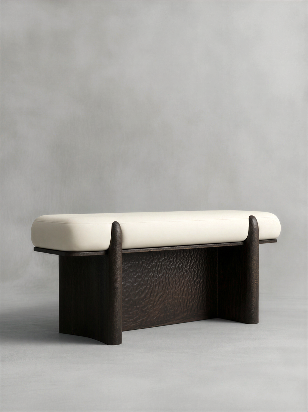 Chiseled Deep Smoke Bed Bench