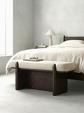 Chiseled Deep Smoke Bed Bench