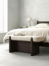 Chiseled Deep Smoke Bed Bench