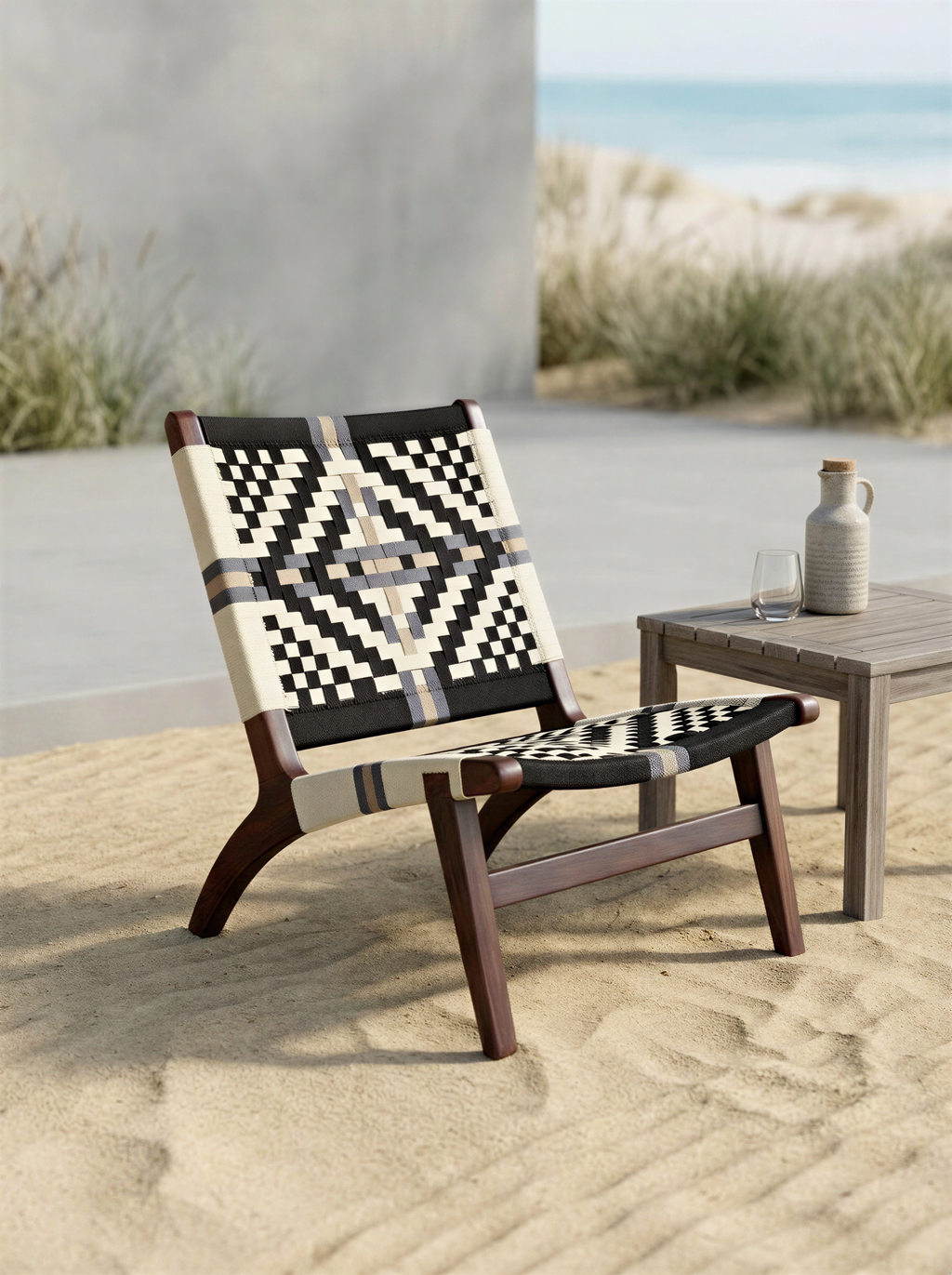 Colonial Cord Outdoor Ottoman