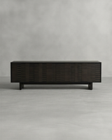 Contemporary Ribbed Charcoal Media Unit