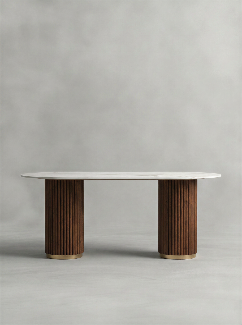 Fluted Walnut Dining Table