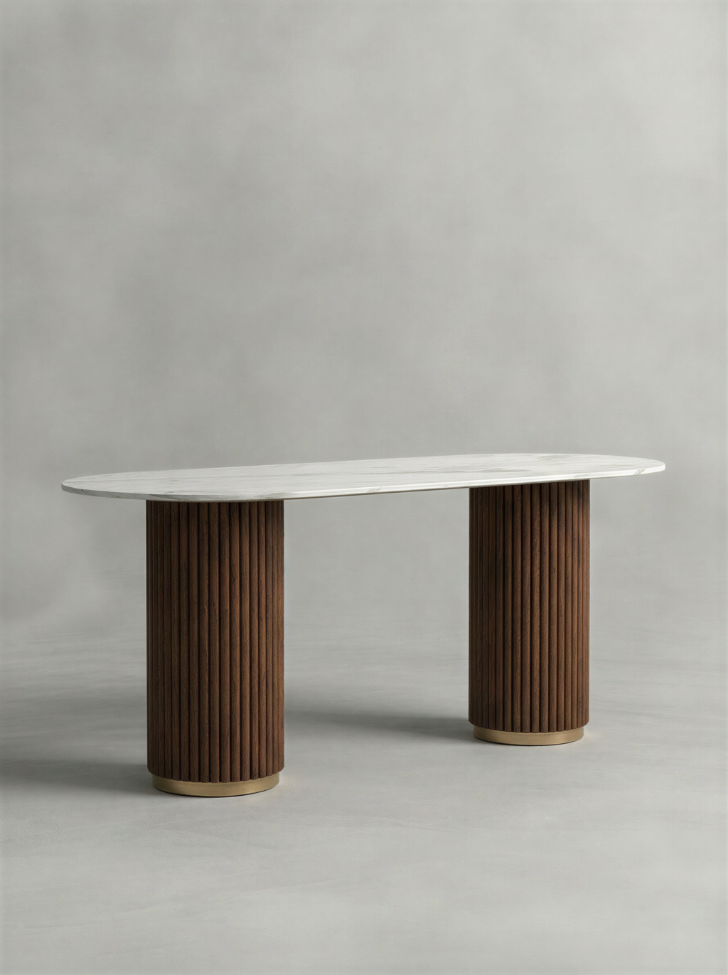 Fluted Walnut Dining Table