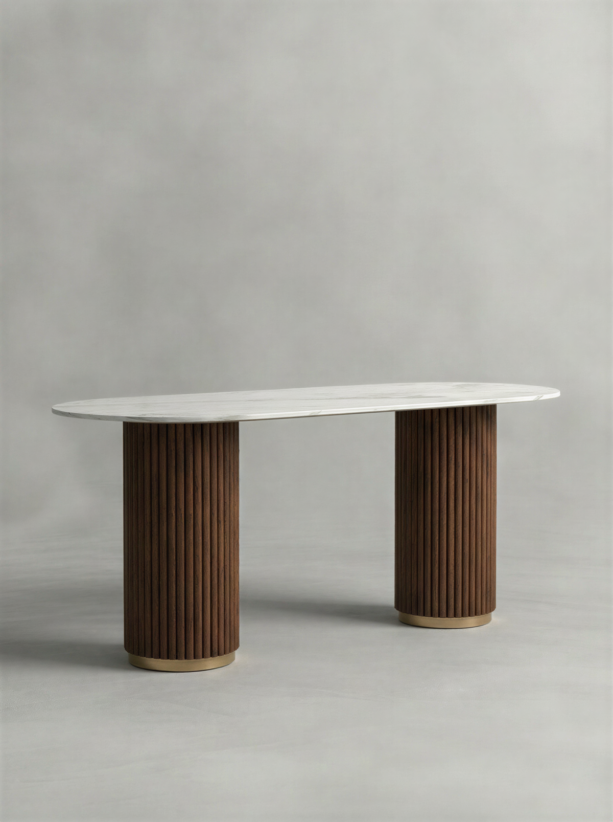 Fluted Walnut Dining Table