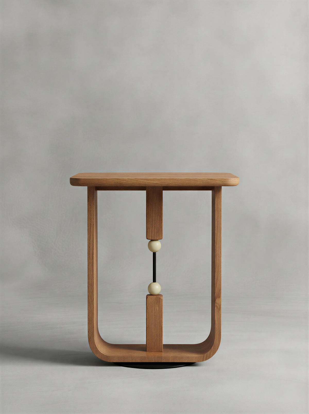 Helix End Honey Walnut Side Table
