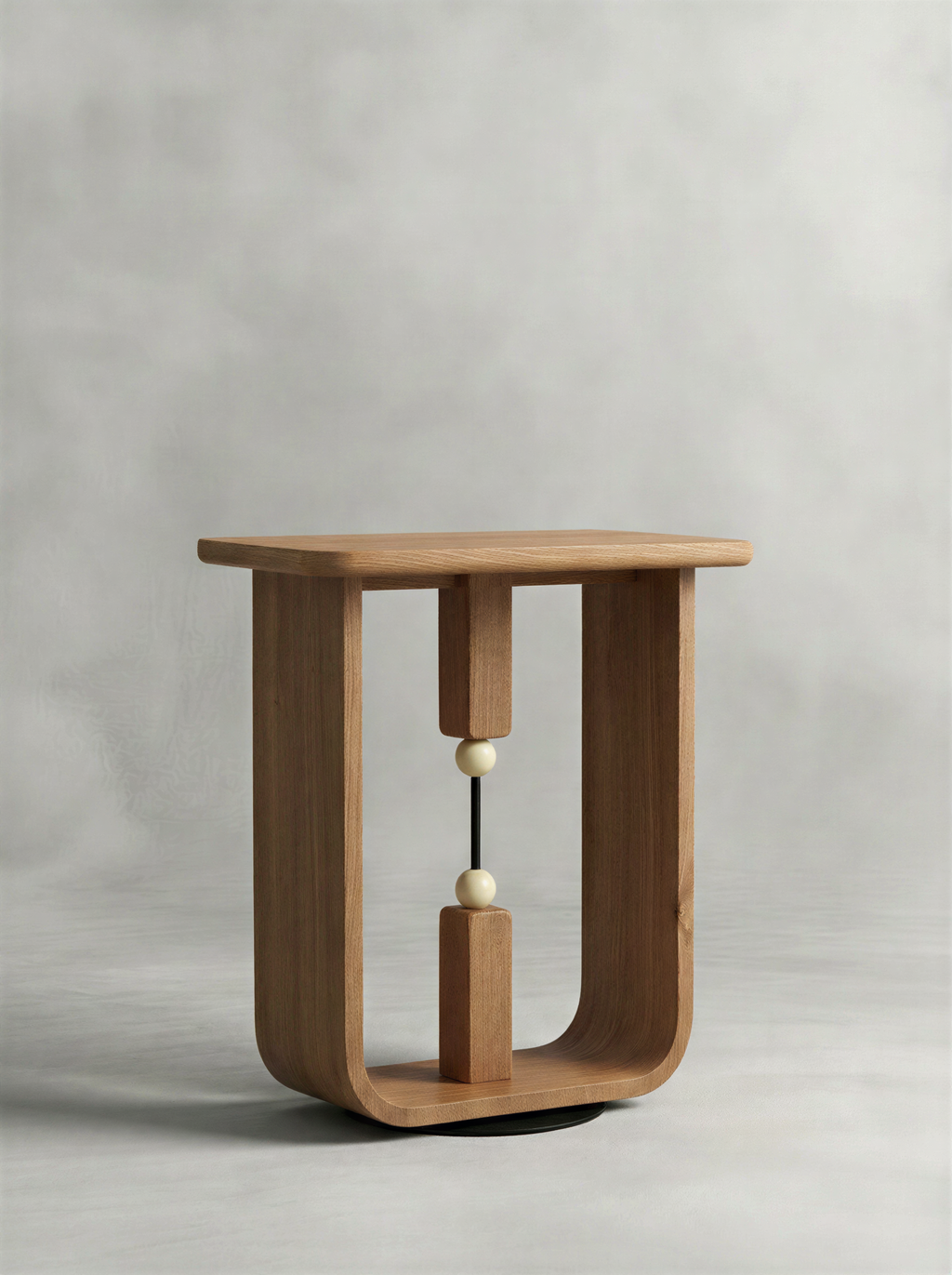 Helix End Honey Walnut Side Table