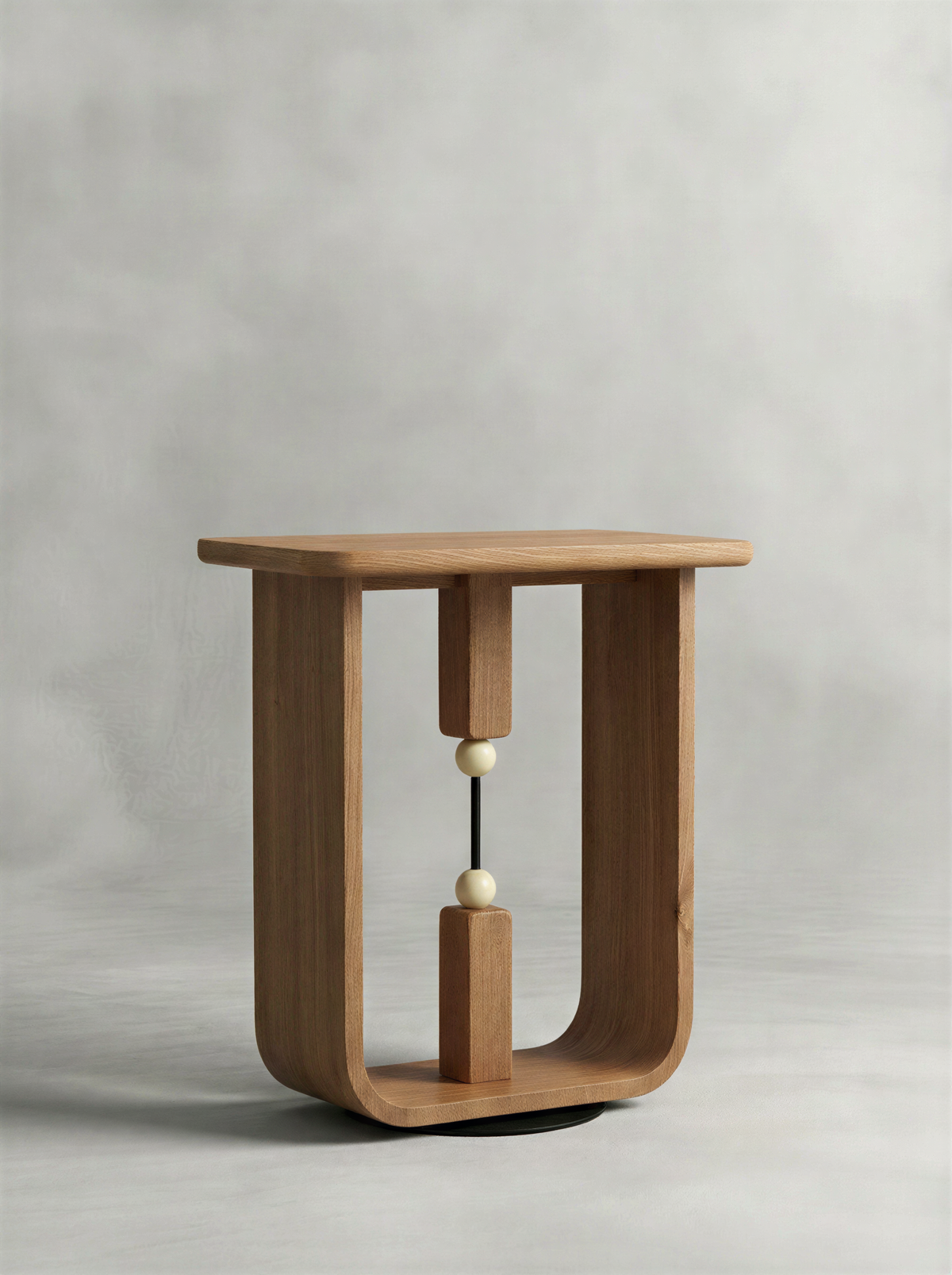 Helix End Honey Walnut Side Table
