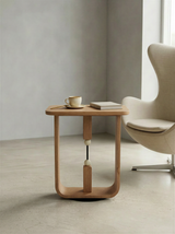 Helix End Honey Walnut Side Table