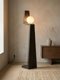 Herringbone Charcoal Floor Lamp