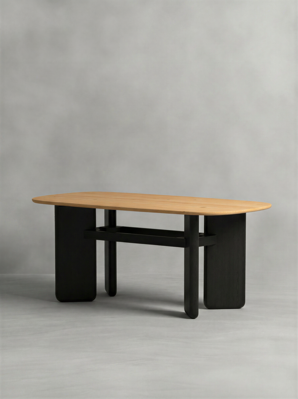 Intersecting Natural Oak Dining Table