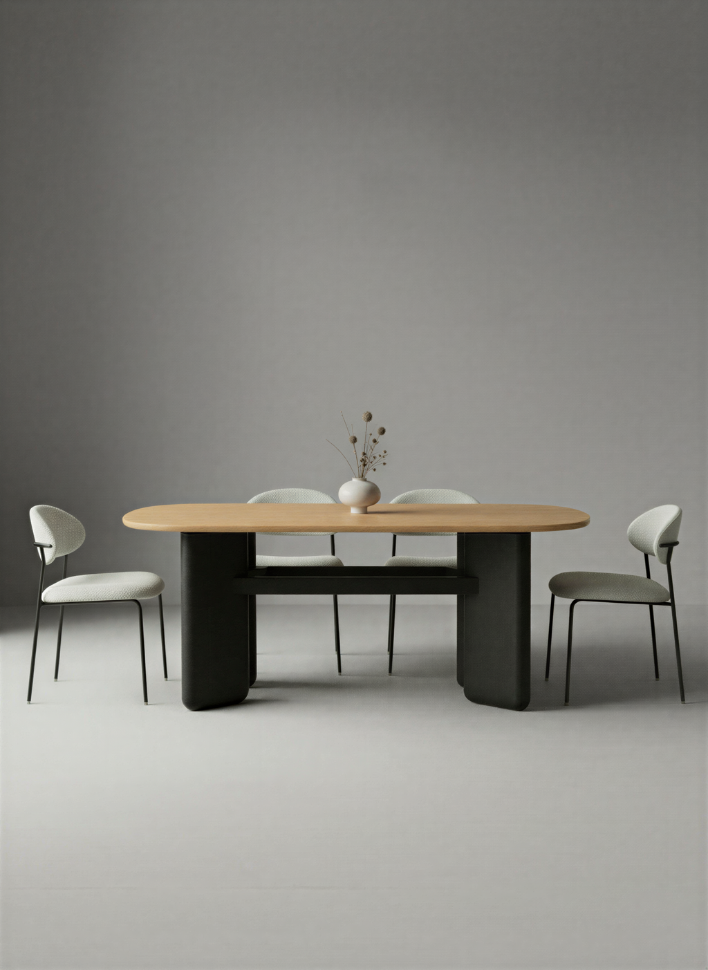Intersecting Natural Oak Dining Table