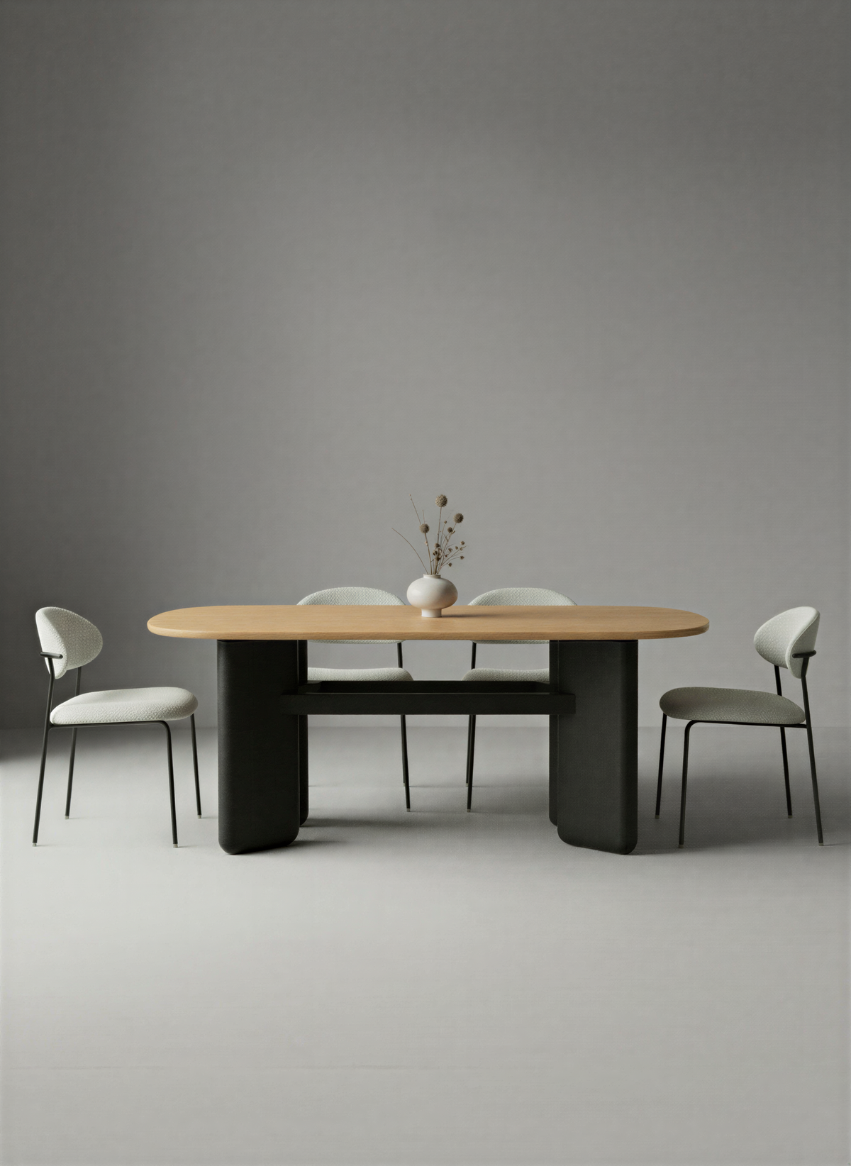 Intersecting Natural Oak Dining Table