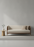 Lattice Walnut Three Seater Sofa