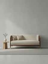 Lattice Walnut Two-Seater Sofa