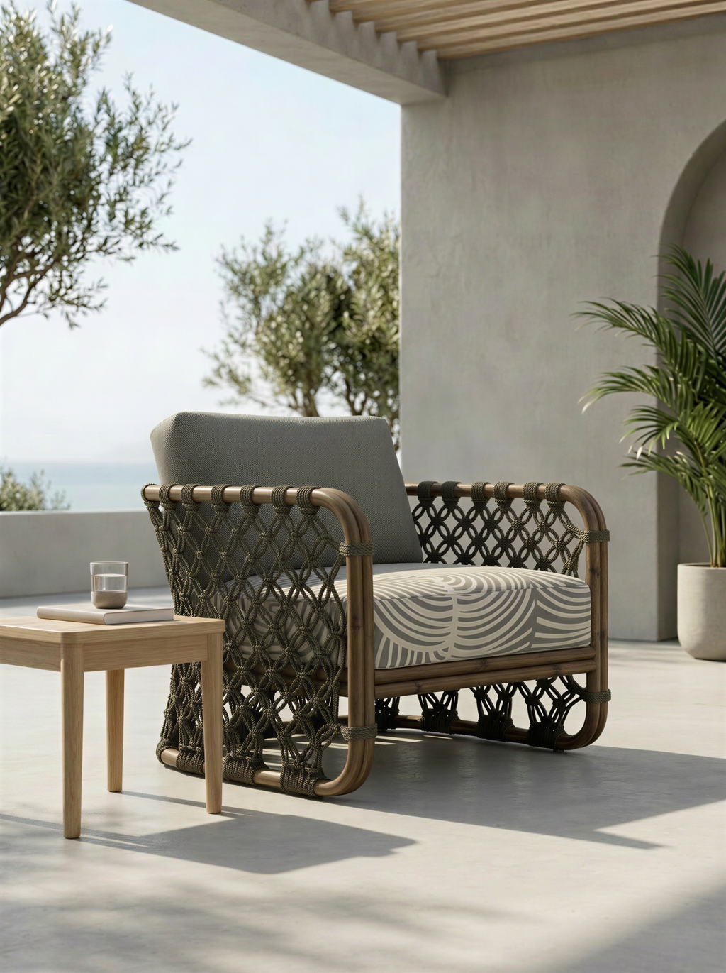 Macrame Loop Outdoor Armchair