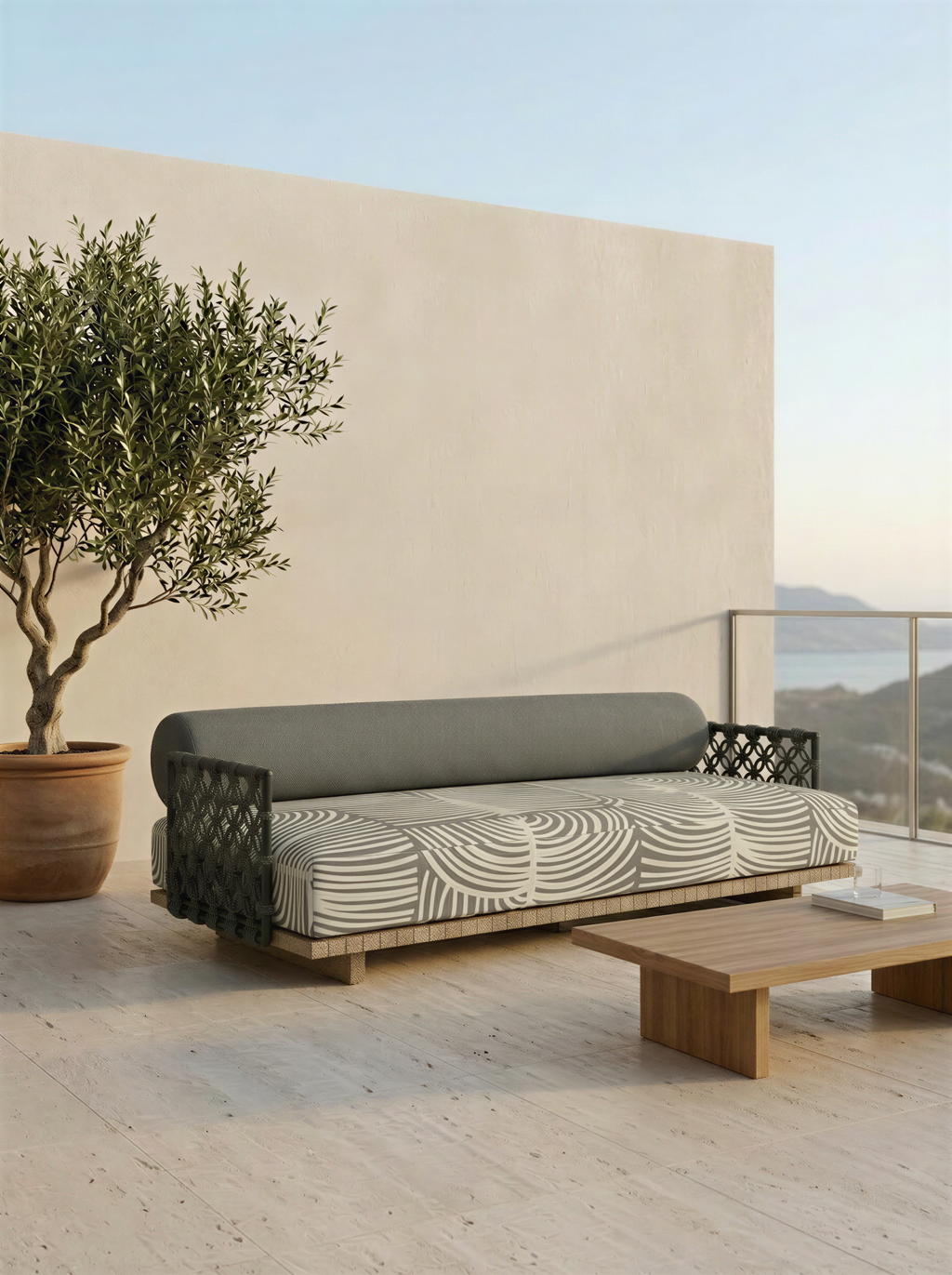 Macrame Loop Outdoor Sofa