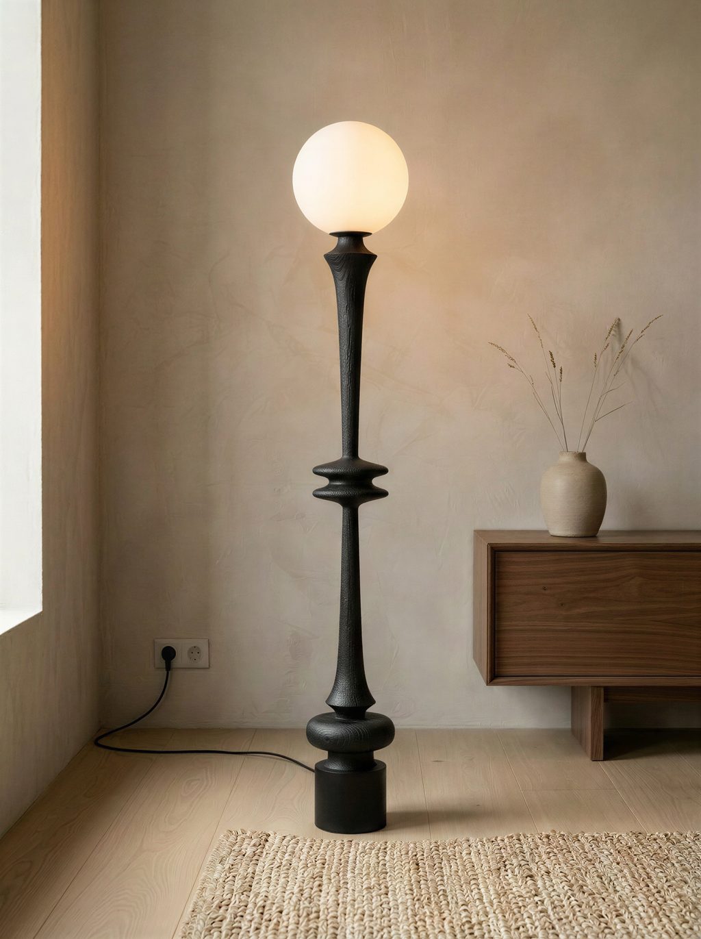 Melrose Black Floor Lamp