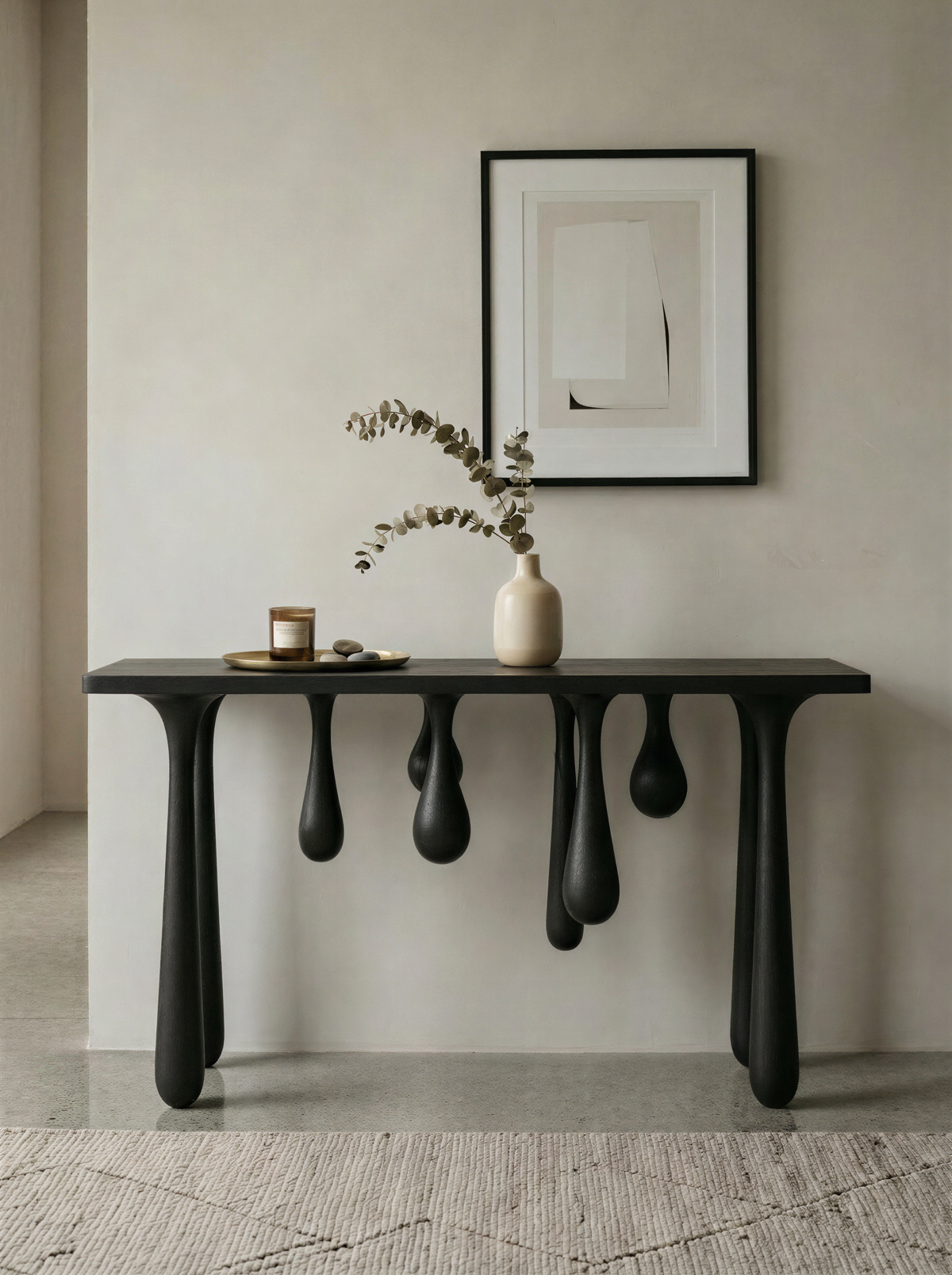 Melting Deep Smoke Console Table