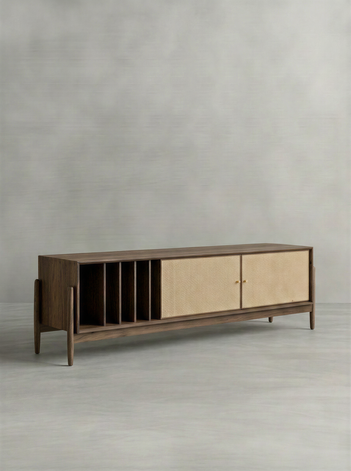 Mid-Century Cane Media Unit