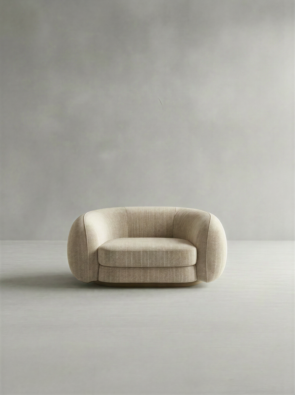 Minimal Oatmeal Single Seater Sofa