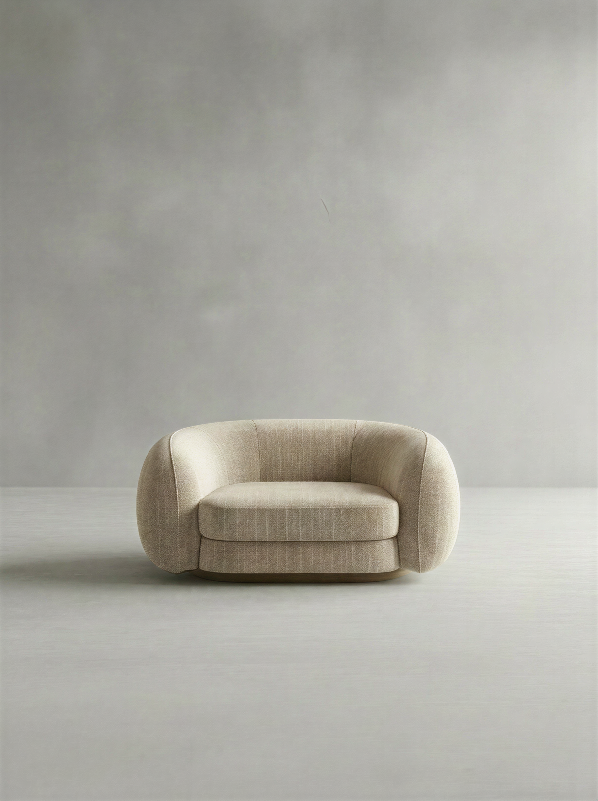 Minimal Oatmeal Single Seater Sofa