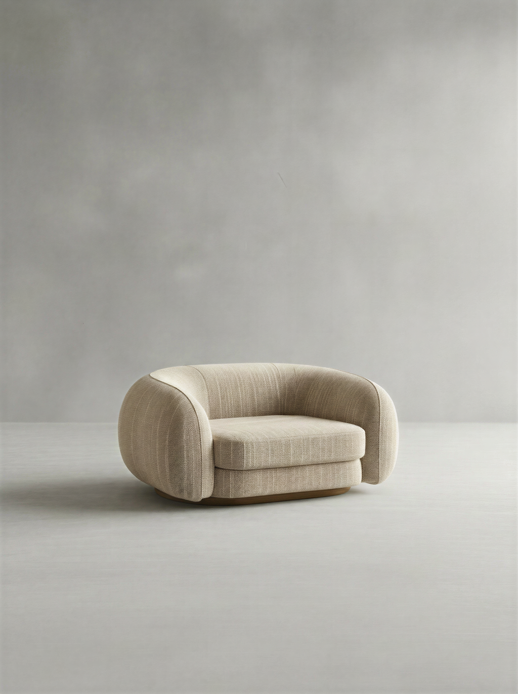 Minimal Oatmeal Single Seater Sofa