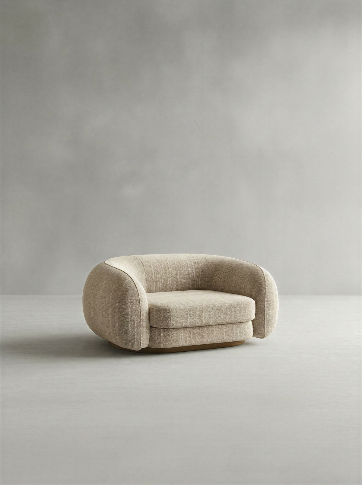 Minimal Oatmeal Single Seater Sofa