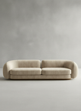 Minimal Oatmeal Three Seater Sofa