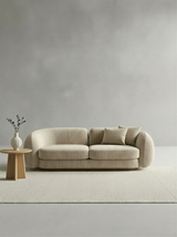 Minimal Oatmeal Two-Seater Sofa