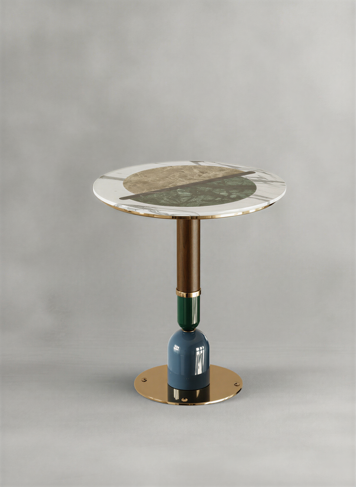 Mosaic Painted Wooden Bar Table