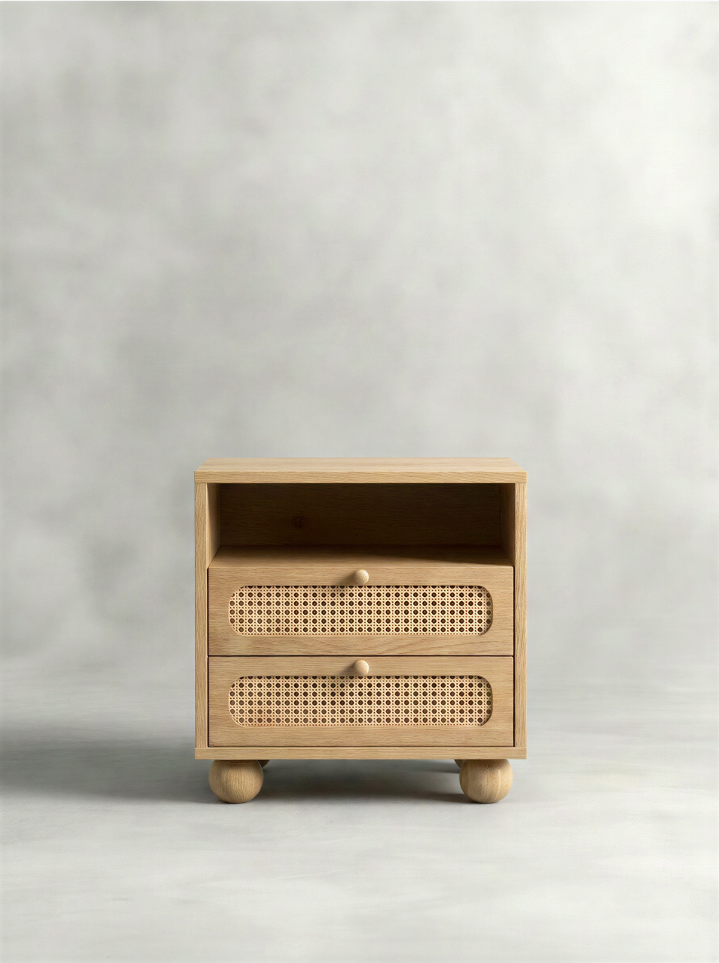 Orb Natural Oak Bedside Table