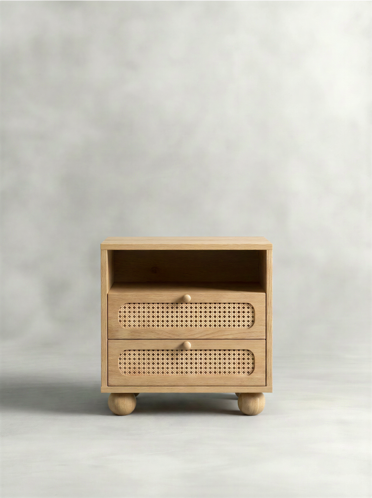 Orb Natural Oak Bedside Table
