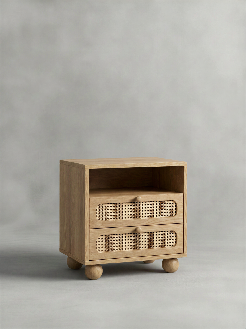 Orb Natural Oak Bedside Table