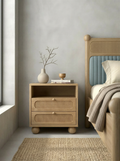 Orb Natural Oak Bedside Table
