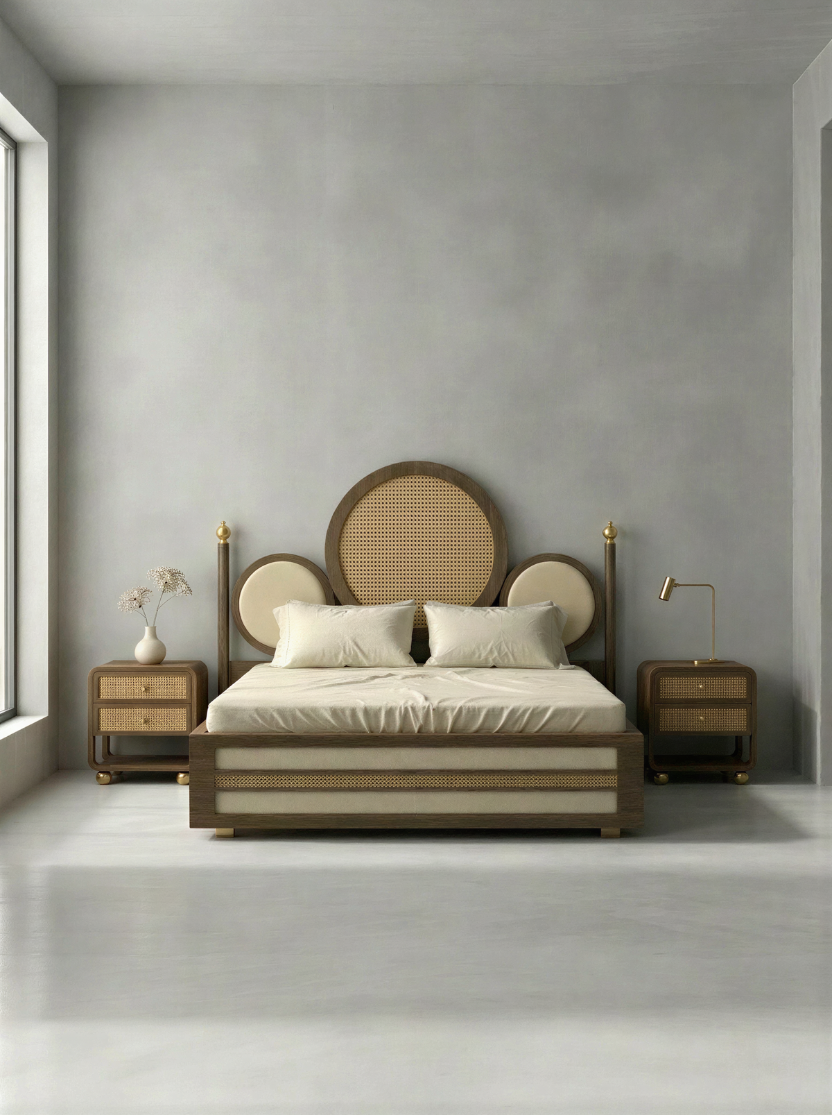 Palatial Walnut Bed