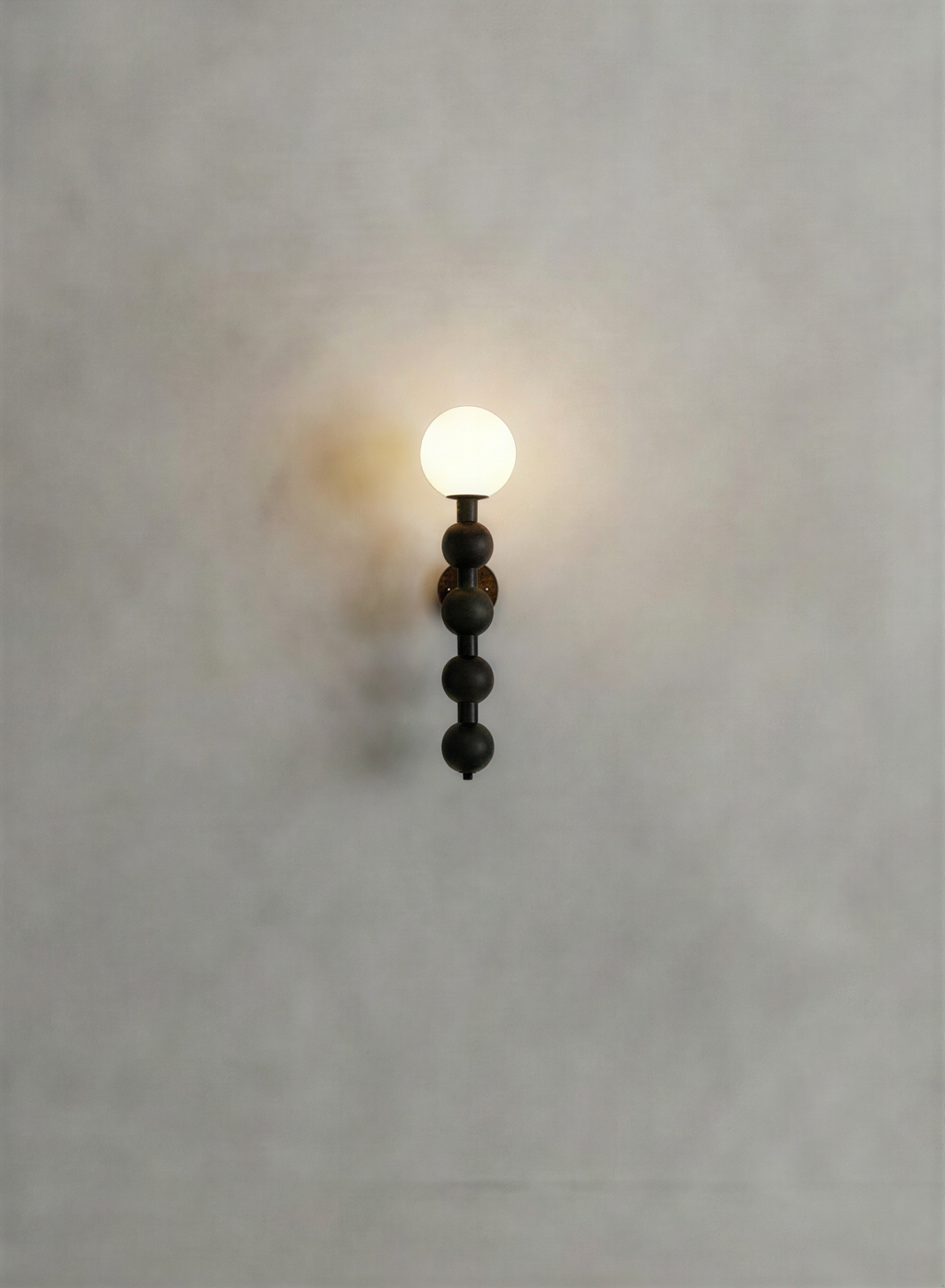 Round Bead Charcoal Wall Lamp