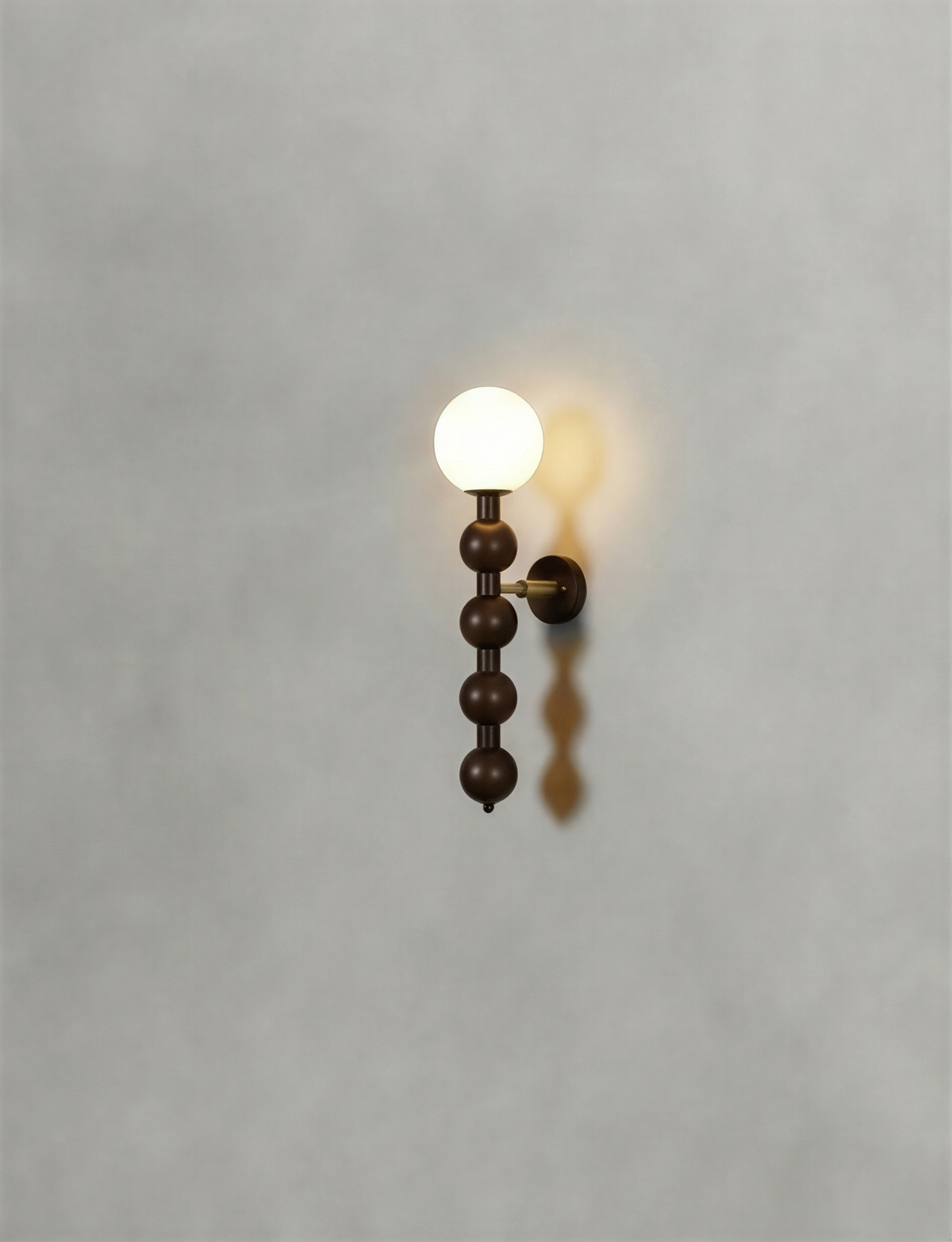 Round Bead Charcoal Wall Lamp
